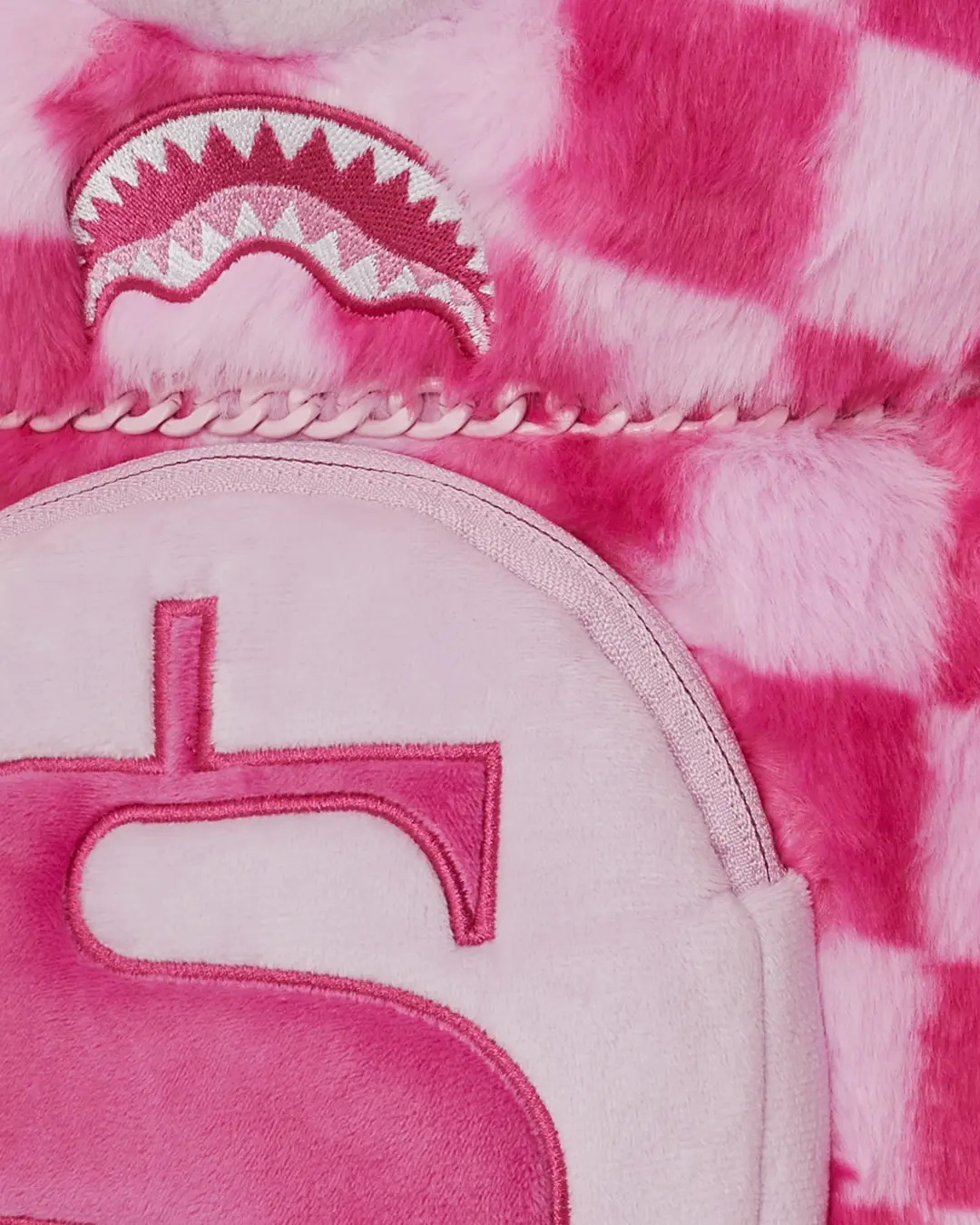 FURZILLA SHARK (PINK CHECK) MONEYBEAR BACKPACK - Image 10