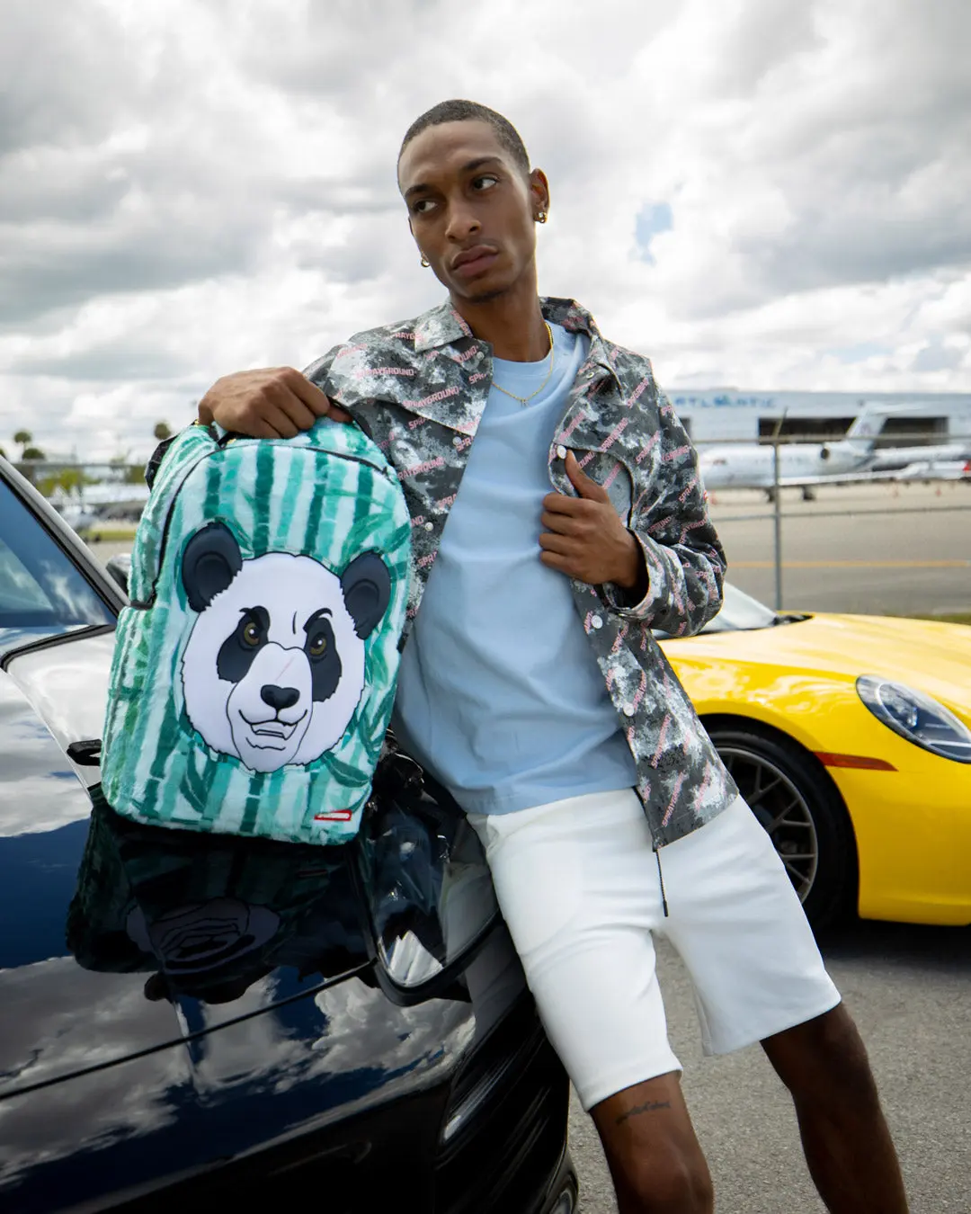 PANDA COZY VELOUR FUR BACKPACK - Image 2