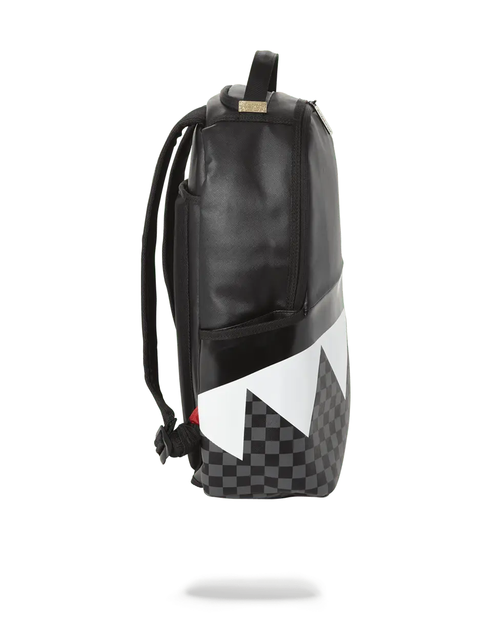 BLACK HALF CHECK SHARKS IN PARIS BACKPACK (ONE OF ONE) - Image 4