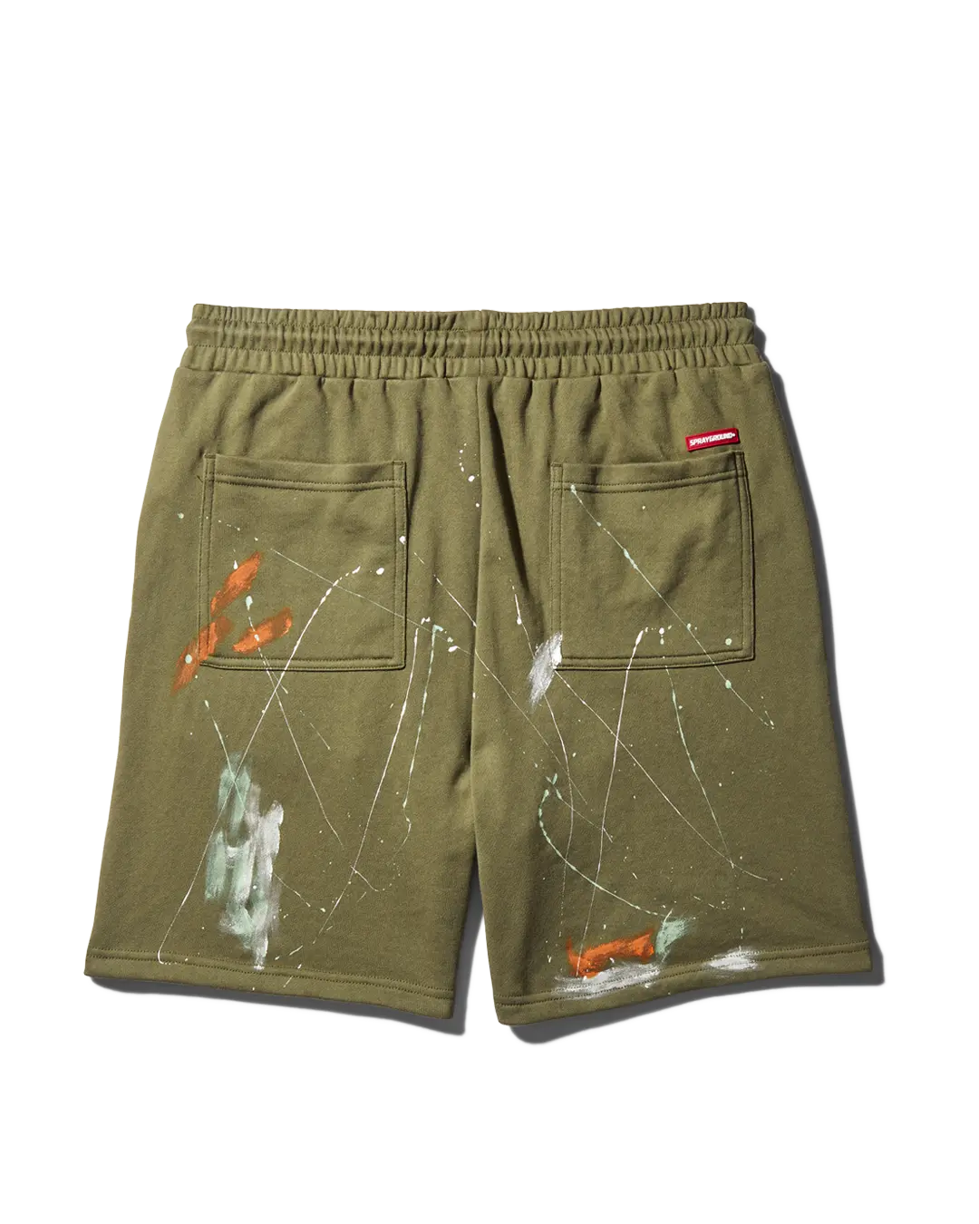 PAINT SPLAT KNIT SHORTS (GREEN) - Image 2
