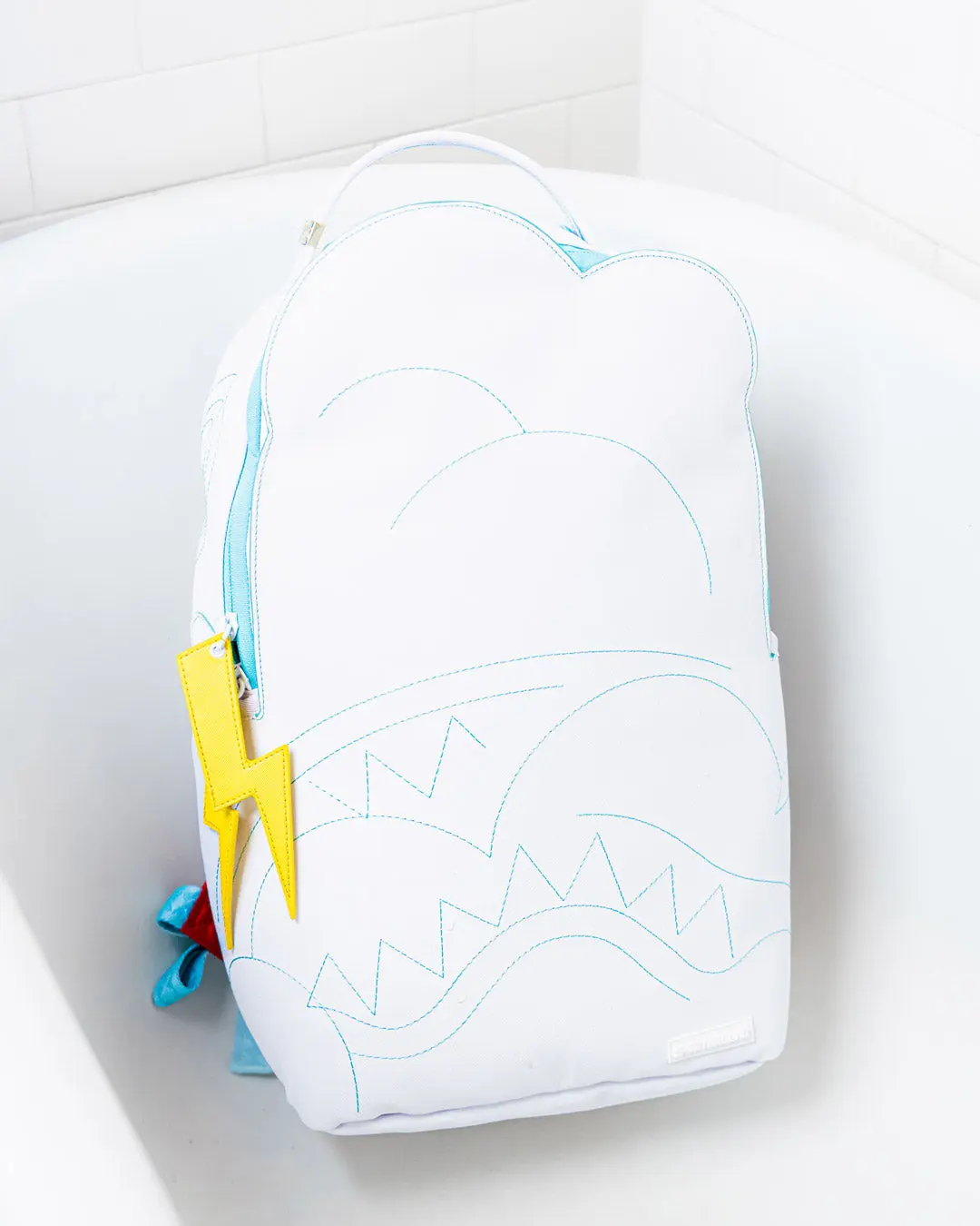 CLOUDY WITH A CHANCE OF SHARK BACKPACK (DLXV) - Image 10