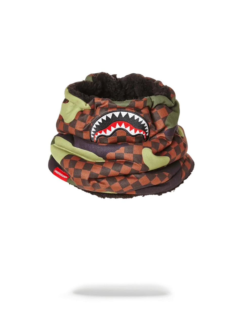 CHECKER CAMO NECK WARMER
