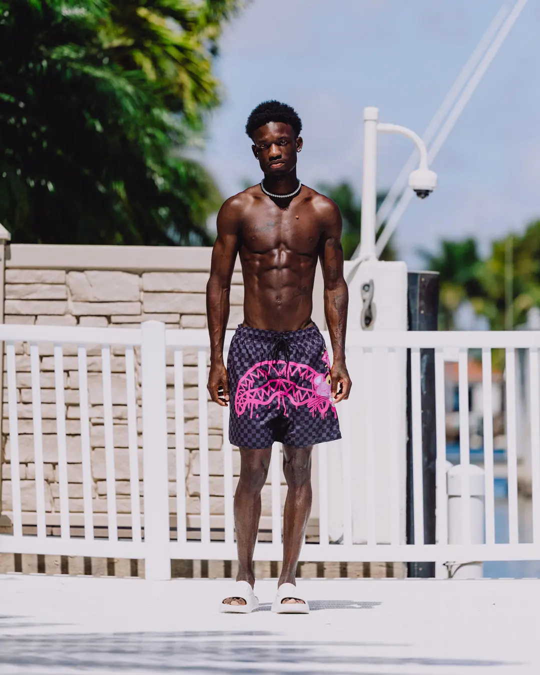 PINK PANTHER DIAMOND SHARK SWIM SHORTS - Image 2