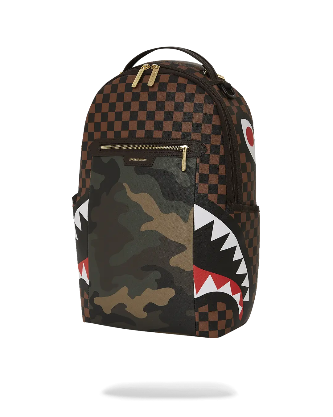 EXTERIOR GOLD ZIP POCKET SHARKS IN PARIS BACKPACK (DLXV) - Image 7