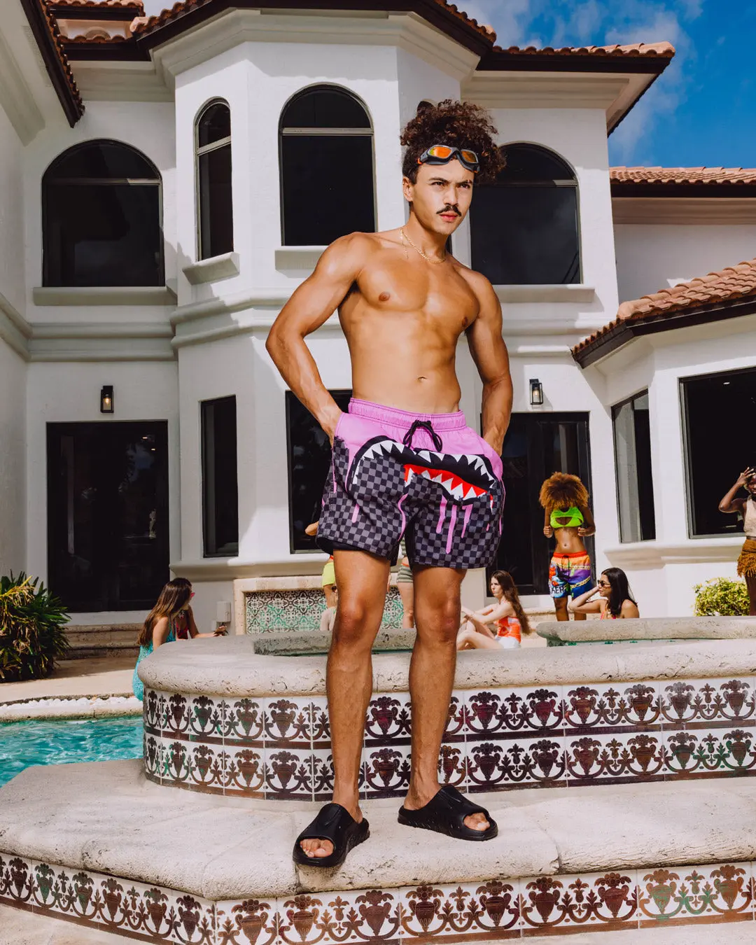 OCEAN DRIP CHECK SWIM SHORT - Image 4