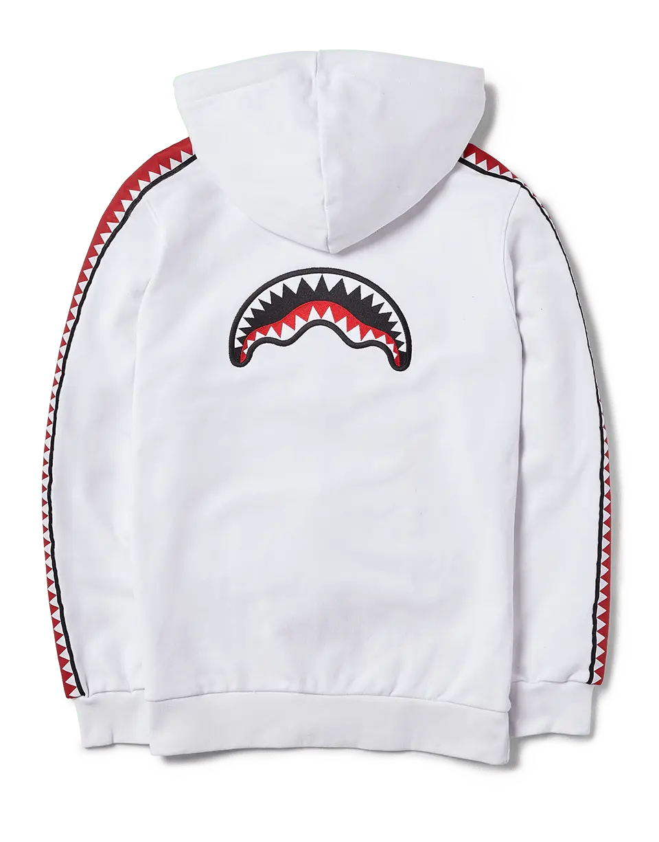 SHARKTRACK SPUCCI ZIPUP HOODIE (WHITE) - Image 2