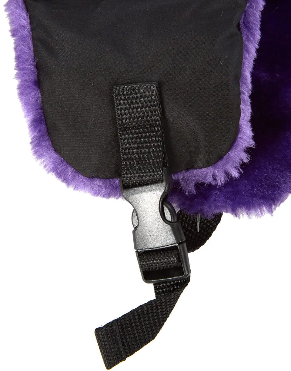 BLACK 3M PURPLE FUR AVIATOR HAT - Image 7