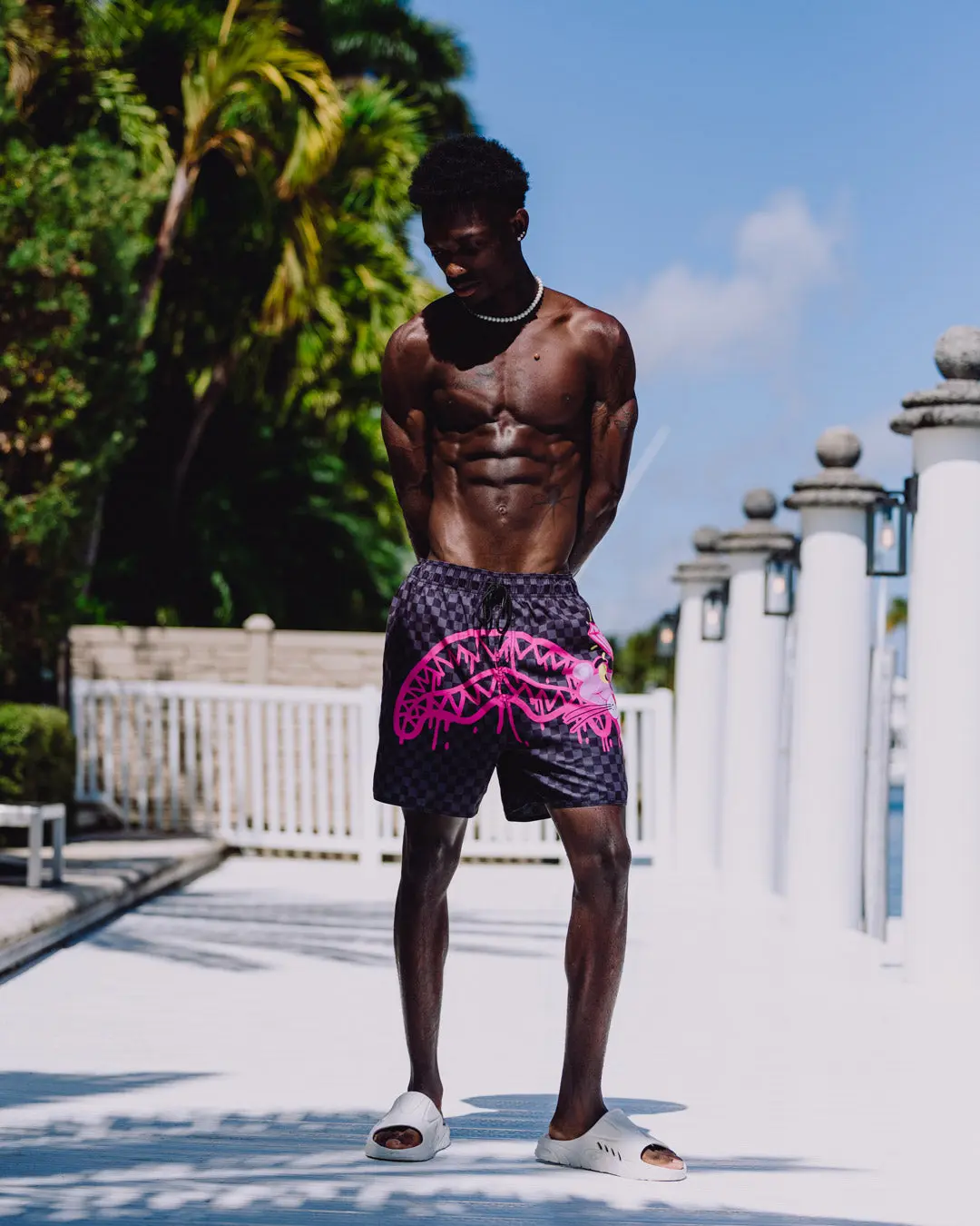 PINK PANTHER DIAMOND SHARK SWIM SHORTS - Image 7