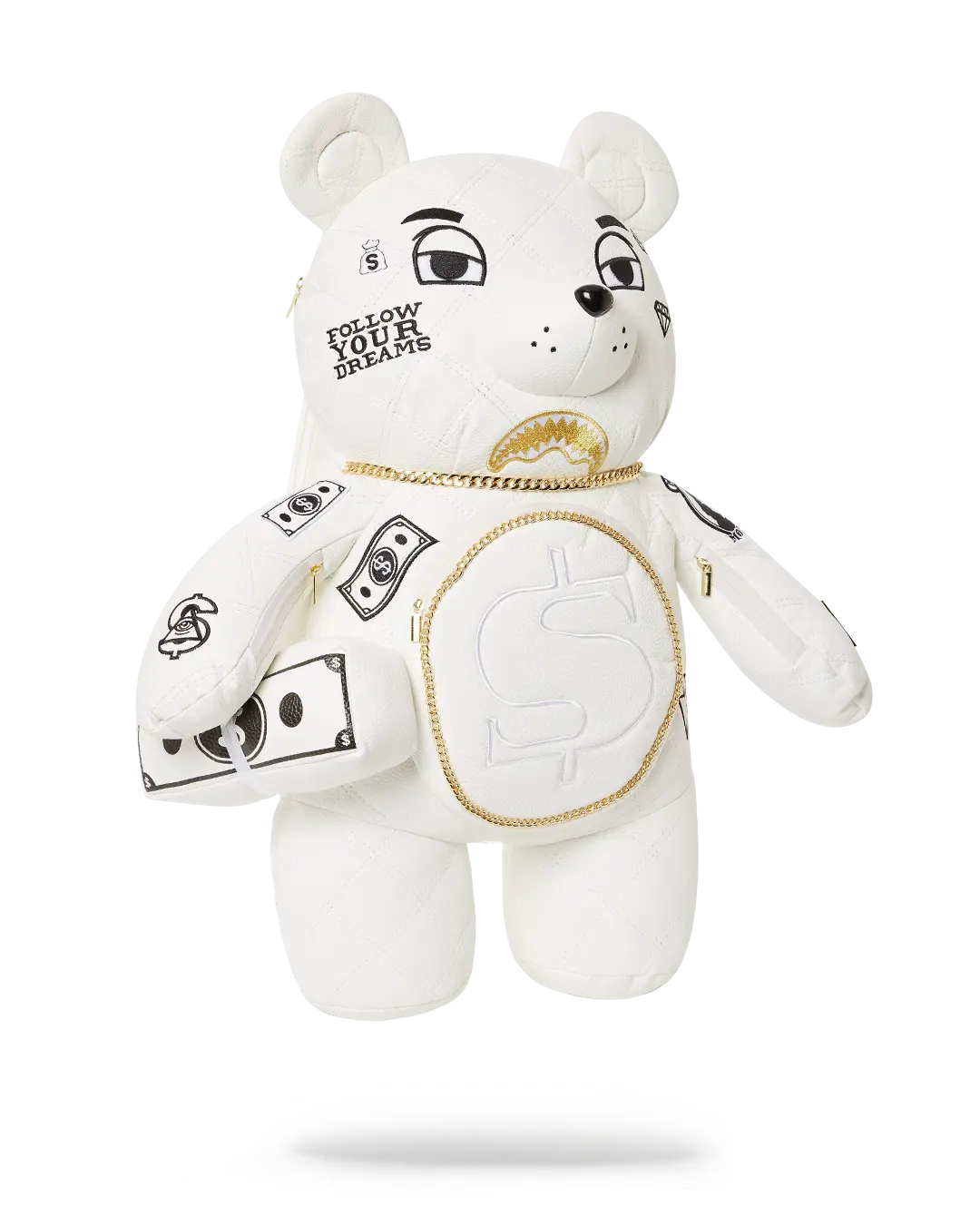 RIVIERA LE BLANC GOLD CHAIN MONEYBEAR TEDDYBEAR BACKPACK - Image 3