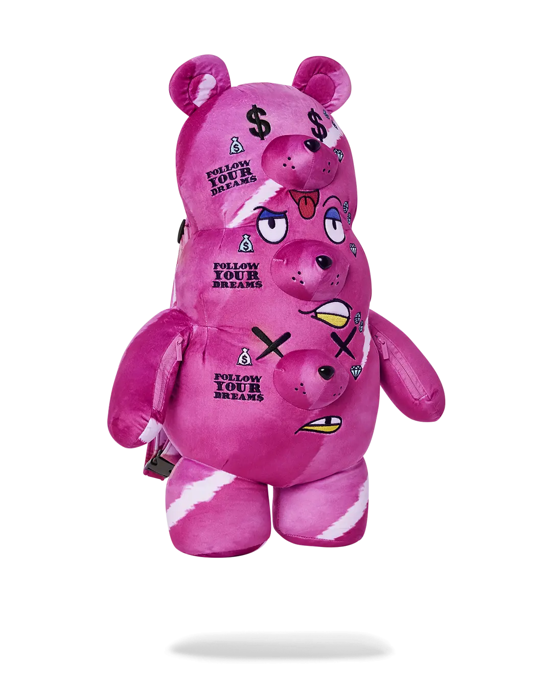 THE 3 HEADED BEAR PLUSH TEDDYBEAR BACKPACK - Image 3