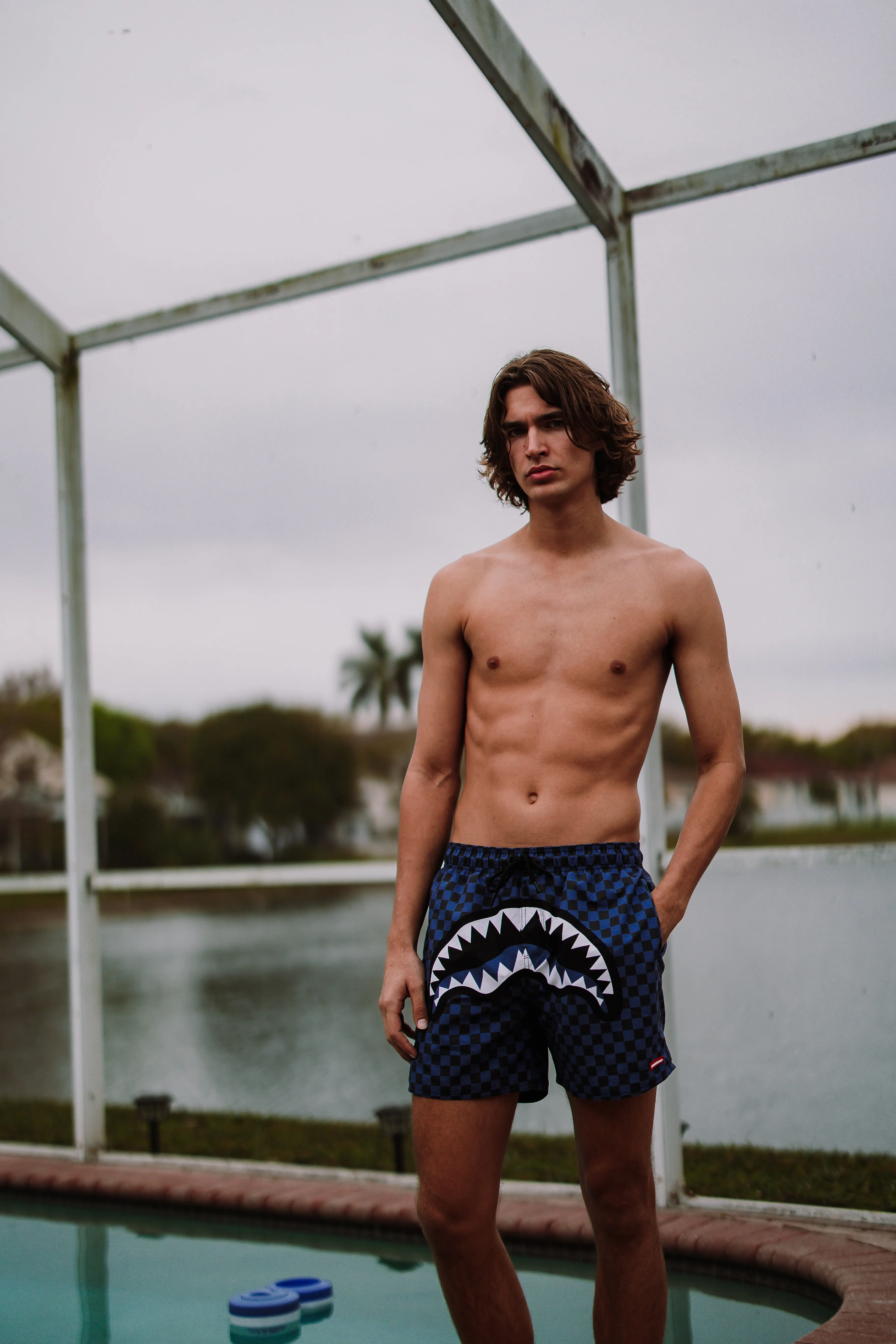 MIDNIGHT MAGIC SHARKS IN PARIS SWIM SHORTS - Image 4