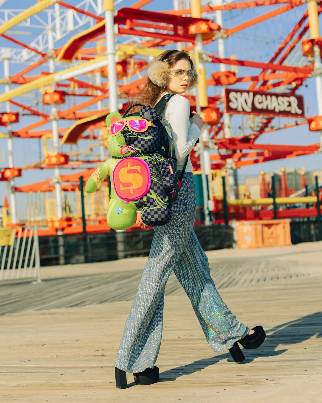 SLIME DIME MONEYBEAR TEDDYBEAR ON BACKPACK - Image 2