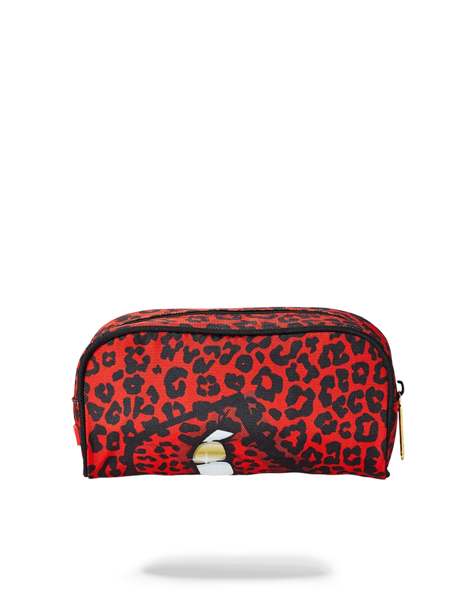 RED LEOPARD LIPS PENCIL CASE - Image 2