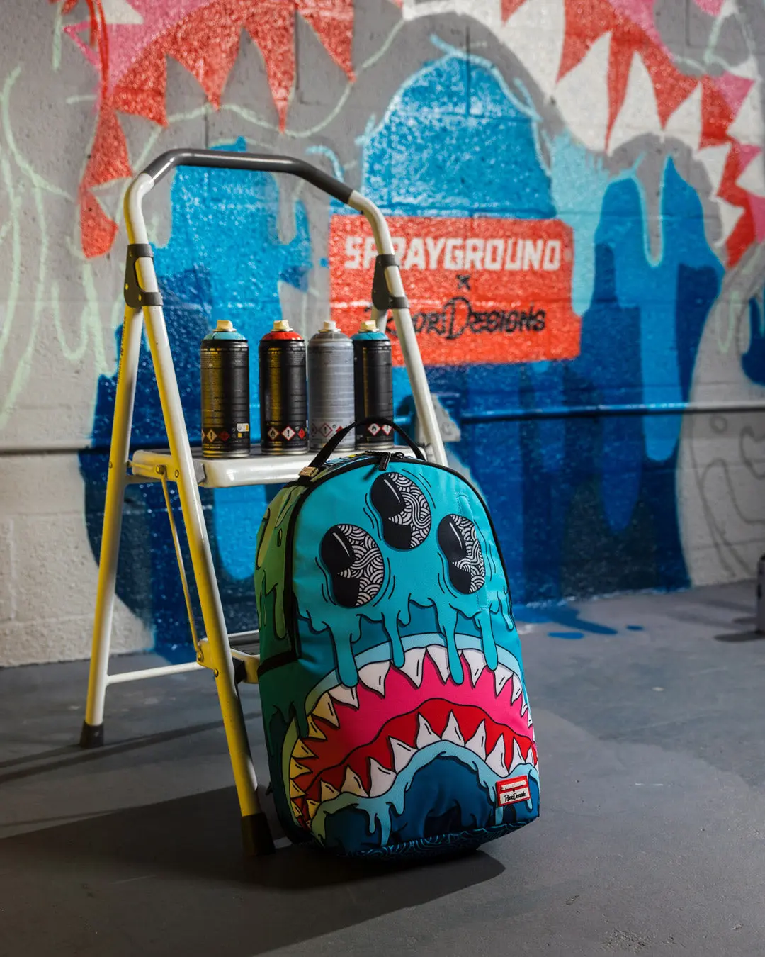 JORGE RODRIGUEZ THE ARTIST COLLAB DRIPS SHARKS BACKPACK - Image 2