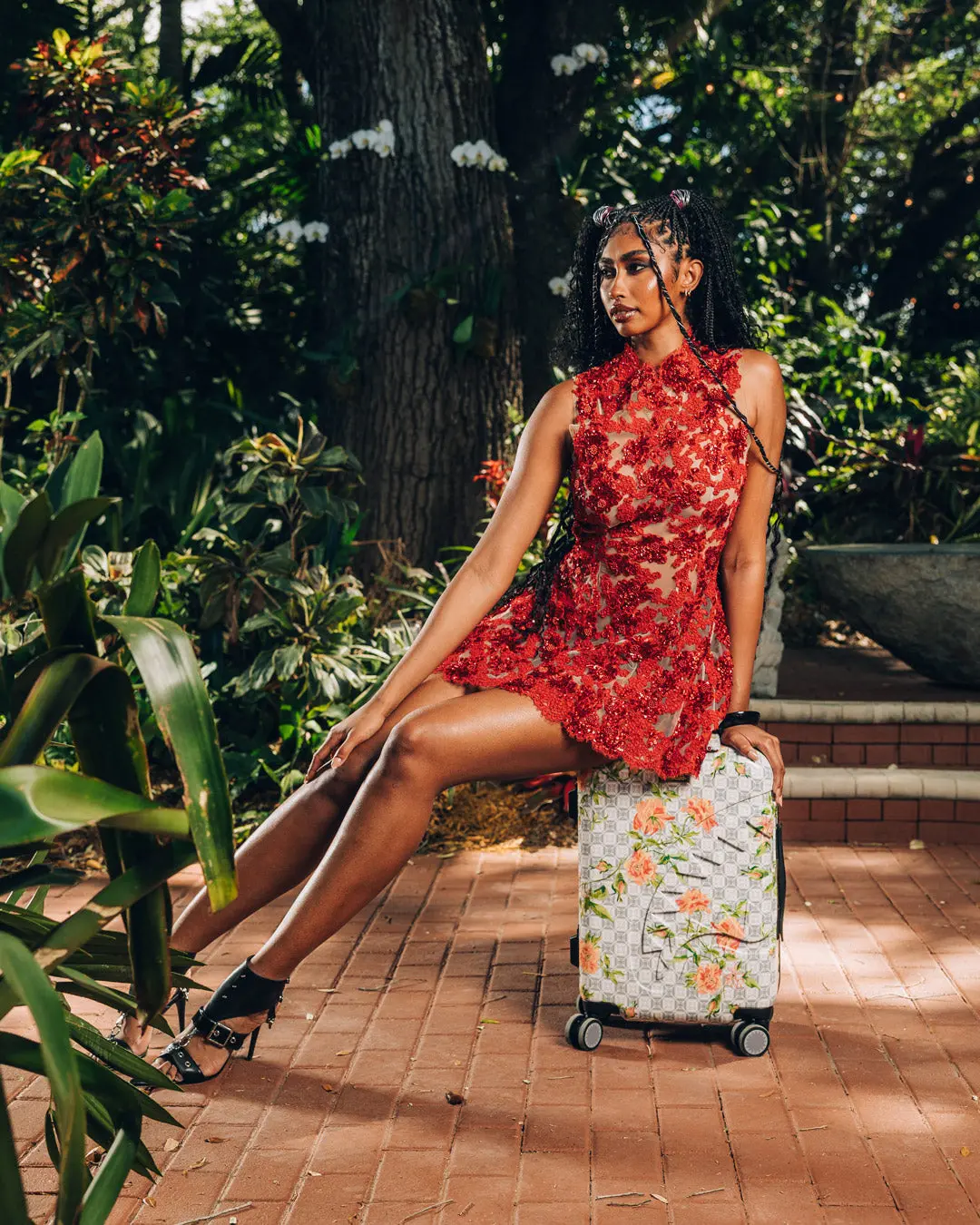 A.I. AFRICAN INTELLIGENCE ELEGANT ENERGY SHARKITECTURE CARRY-ON LUGGAGE - SANDFLOWER COLLAB - Image 8