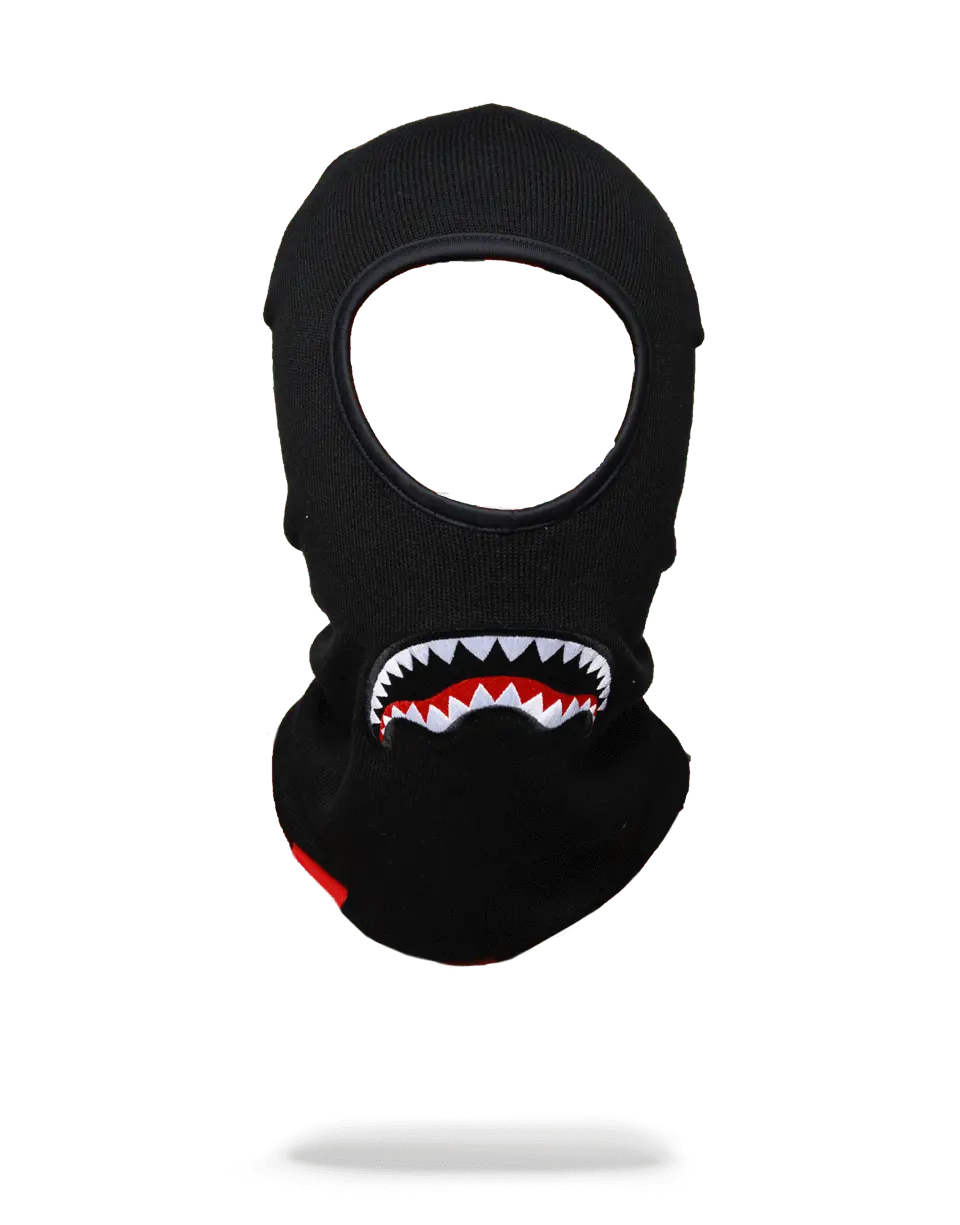 BLACK SHARKMOUTH SKI MASK