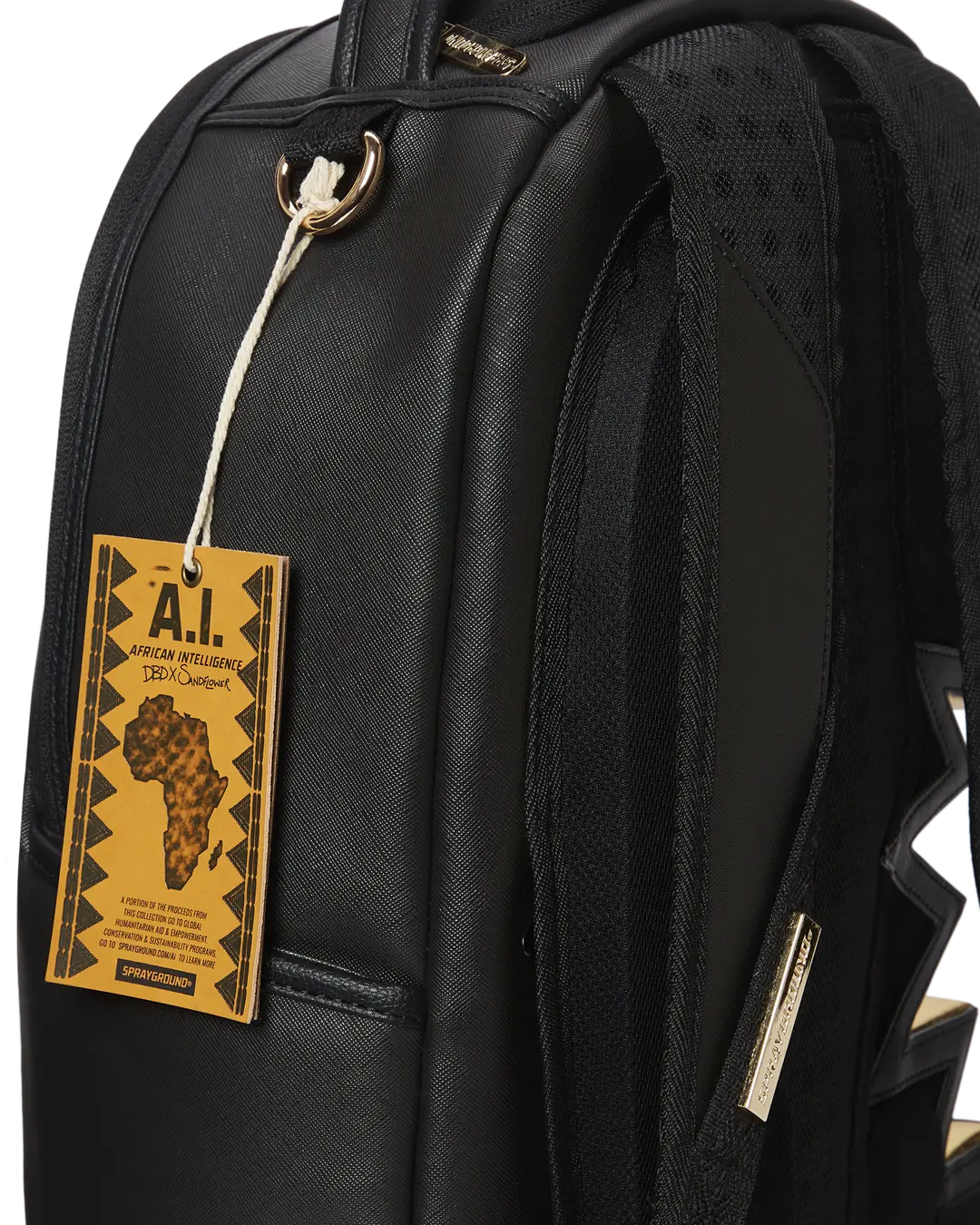 A.I.3 SHARK BITE BLACK GOLD BACKPACK (DLXV) - Image 13