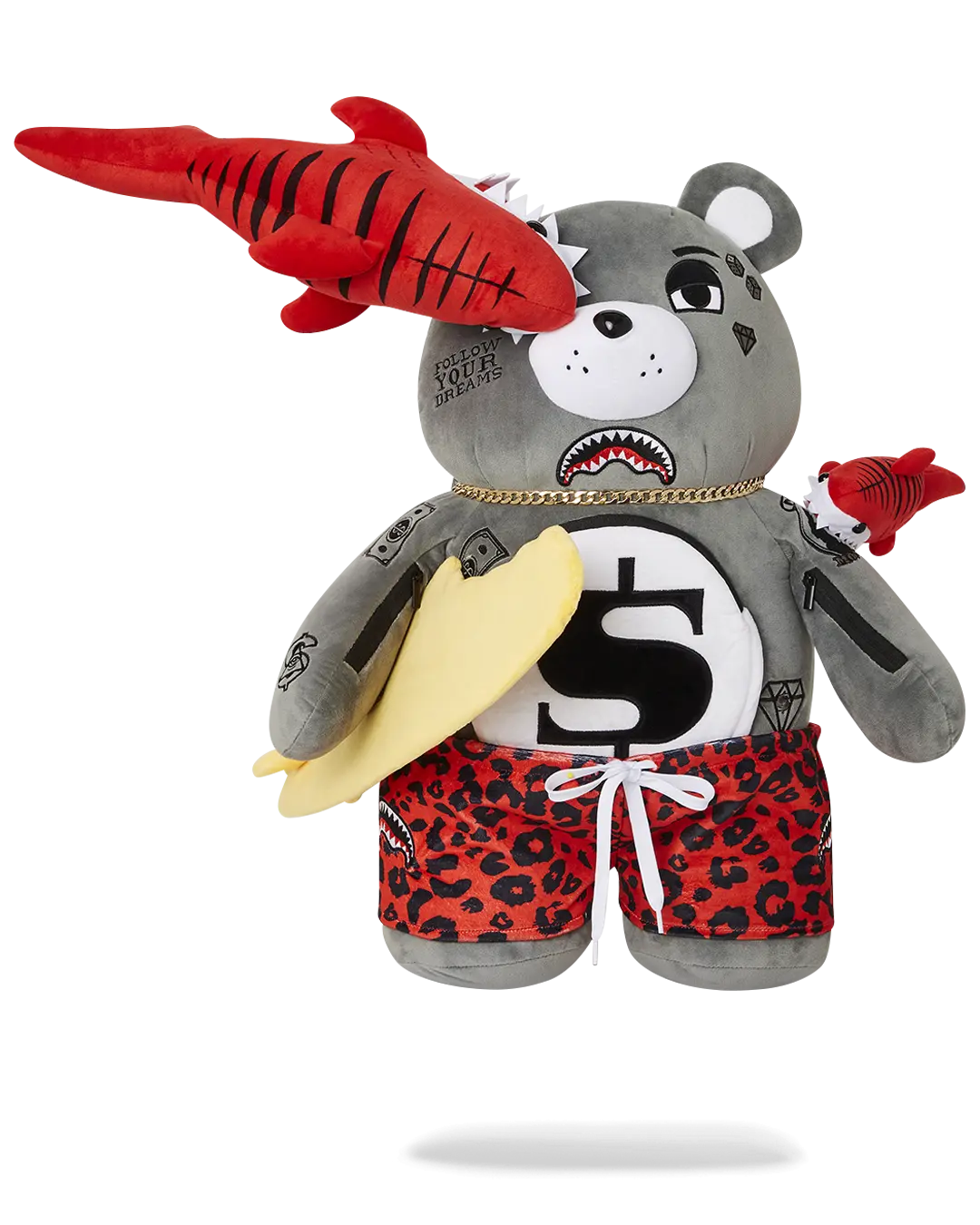 SHARK FRIENDS MONEYBEAR TEDDYBEAR BACKPACK