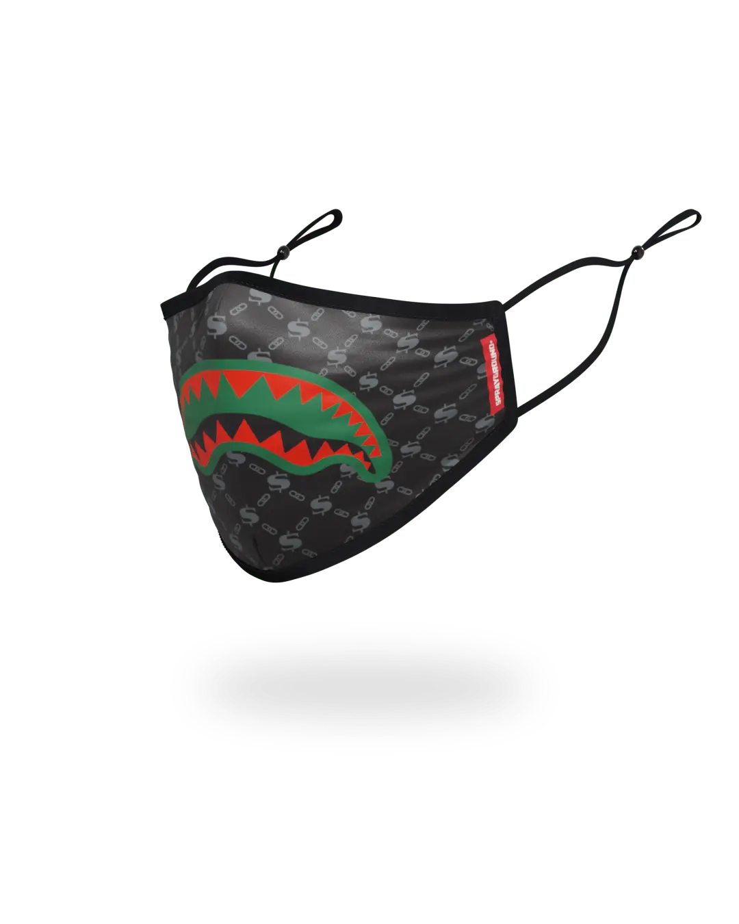 ADULT SPUCCI (BLACK) FORM-FITTING FACE MASK - Image 2