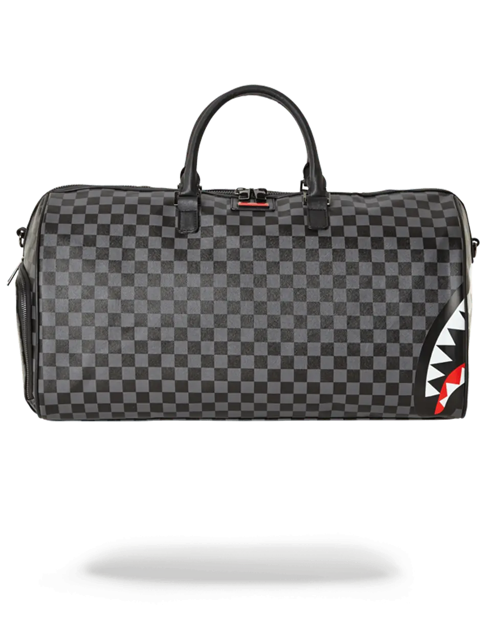 SHARKS IN PARIS (BLACK CHECKERED EDITION) DUFFLE