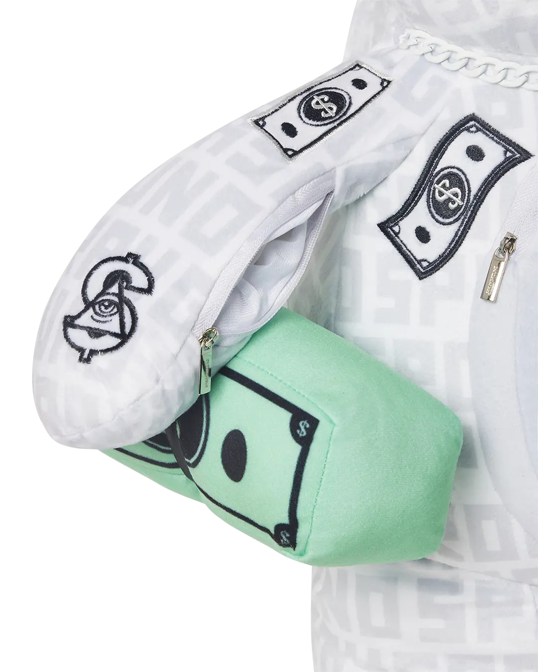 SPLIT THE CHECK (PEARL) MONEYBEAR TEDDYBEAR BACKPACK - Image 9