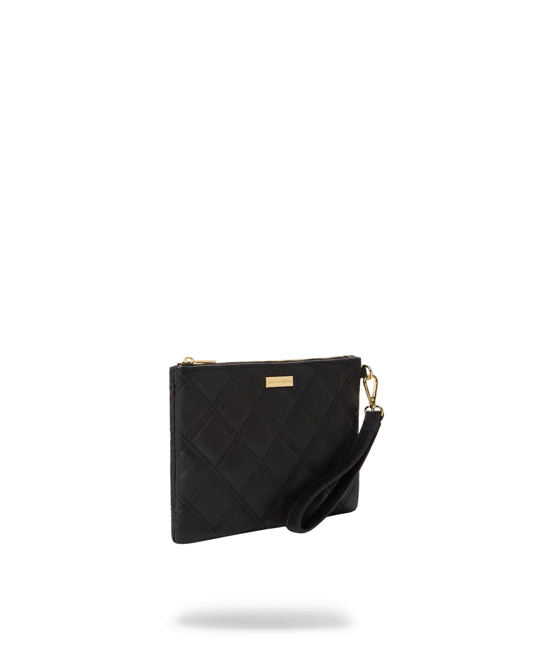 NOIR QUILT GOLD CHAIN SHARK CROSSOVER CLUTCH - Image 3