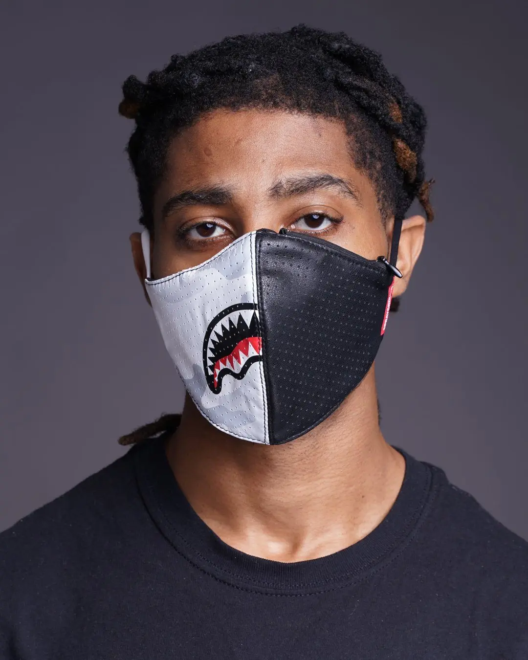 DAMAGE CONTROL STASH POCKET VEGAN LEATHER FACE MASK - Image 6