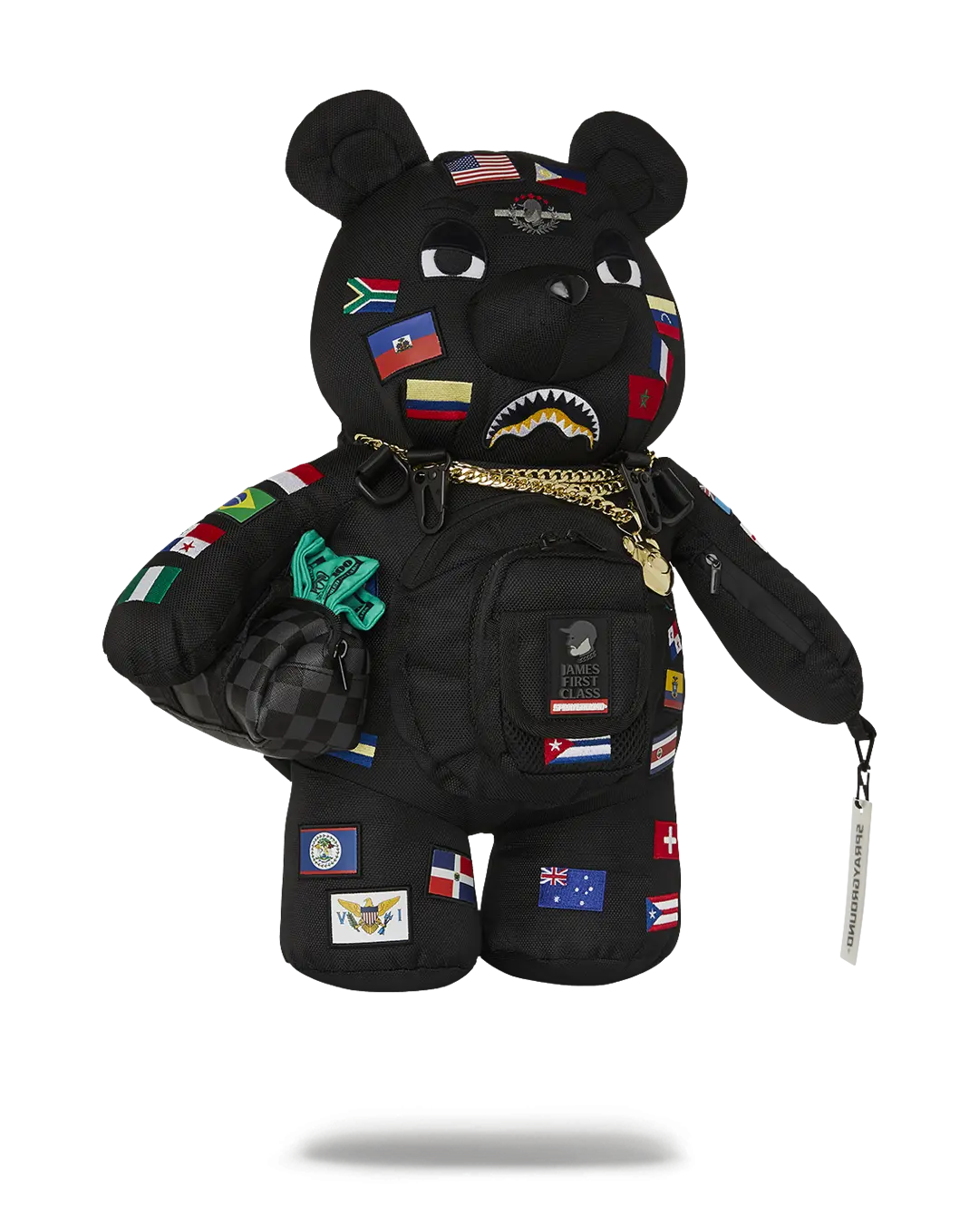 JAMES FIRST CLASS GLOBAL FLAGS MONEYBEAR BACKPACK - Image 3