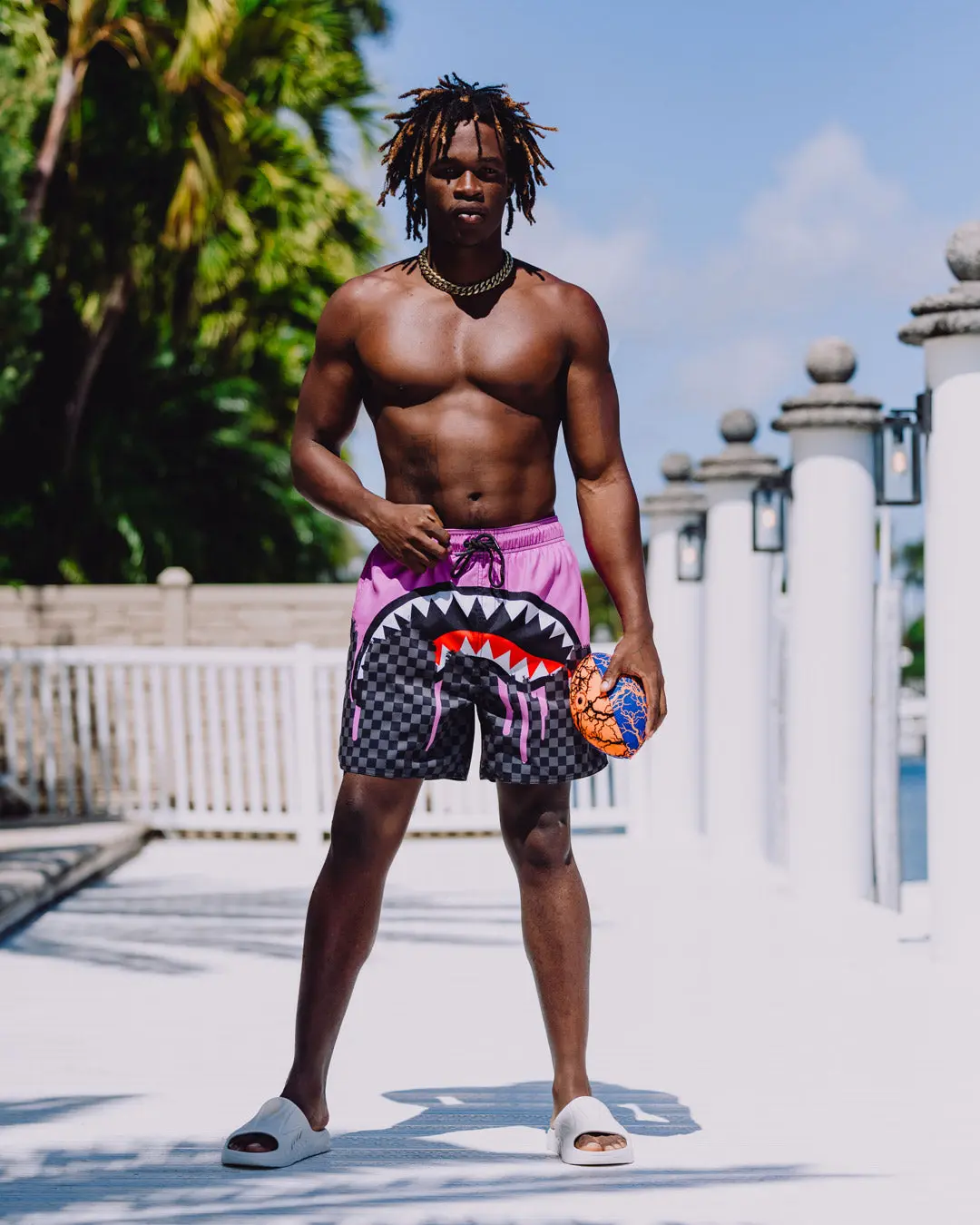 OCEAN DRIP CHECK SWIM SHORT - Image 8