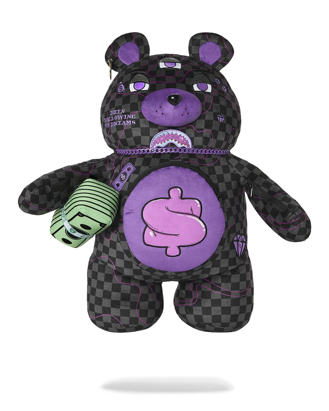 PURPLE SLIME SHARK MONEYBEAR BACKPACK