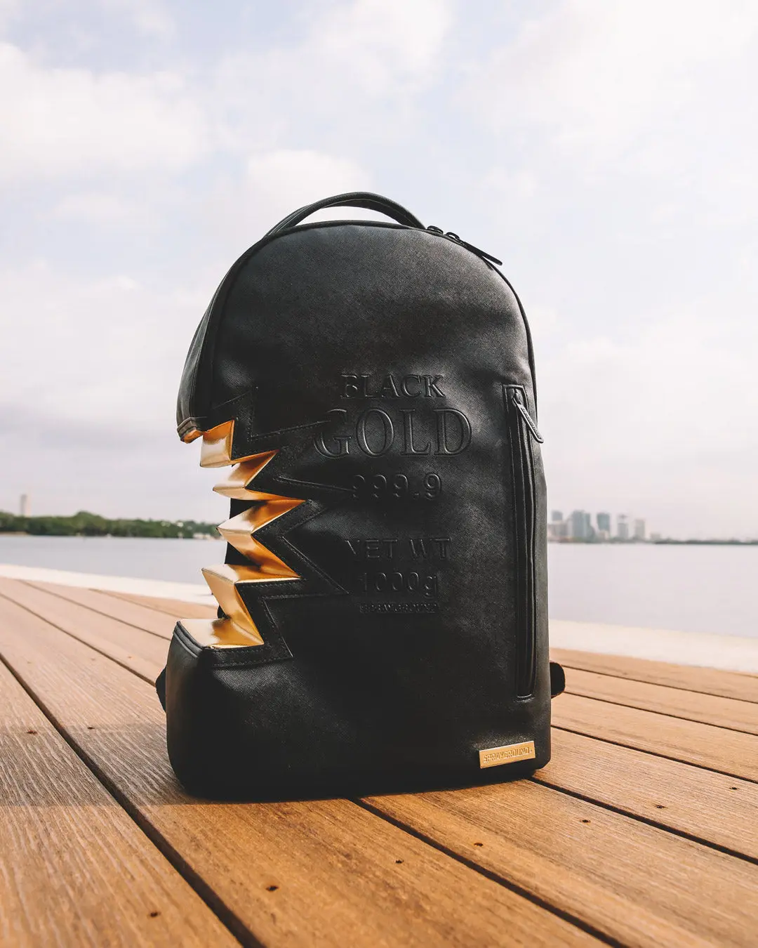 A.I.3 SHARK BITE BLACK GOLD BACKPACK (DLXV) - Image 6
