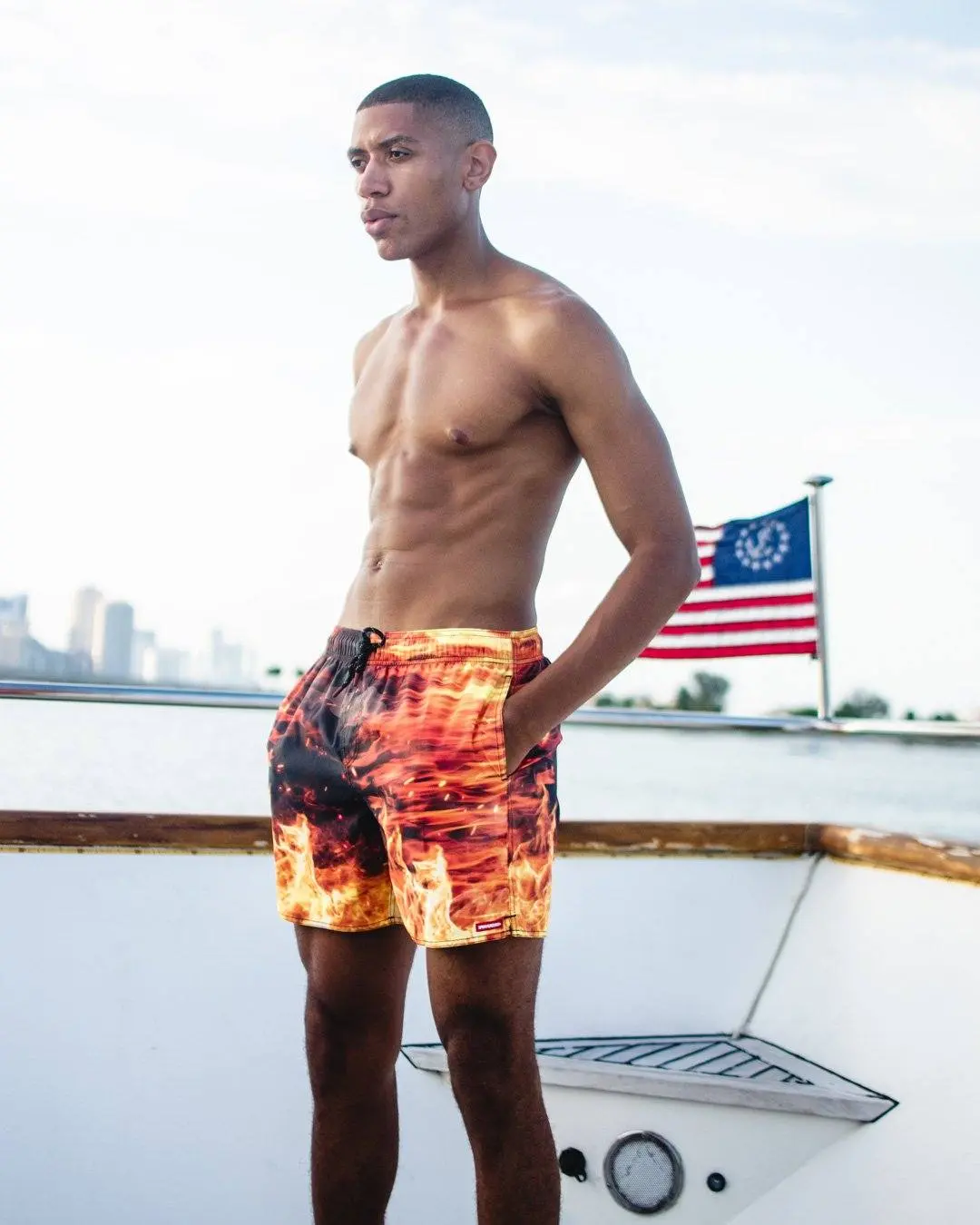 CAMO FIRE SHOTO SWIM TRUNKS - Image 6