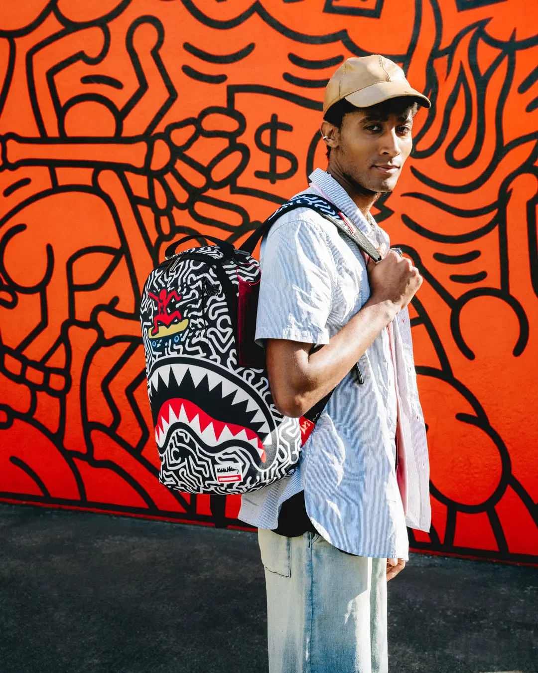 KEITH HARING SKATER SHARK DLXSR BACKPACK - Image 2