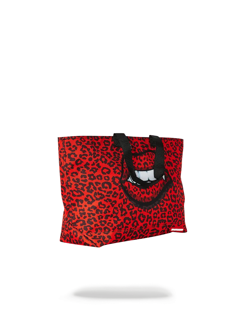 RED LEOPARD LIPS TOTE - Image 2