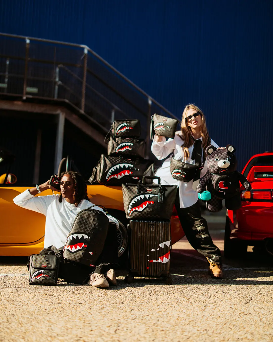 SPEED SHARK SIDE SWIPE MONEYBEAR TEDDY BEAR BACKPACK - Image 14