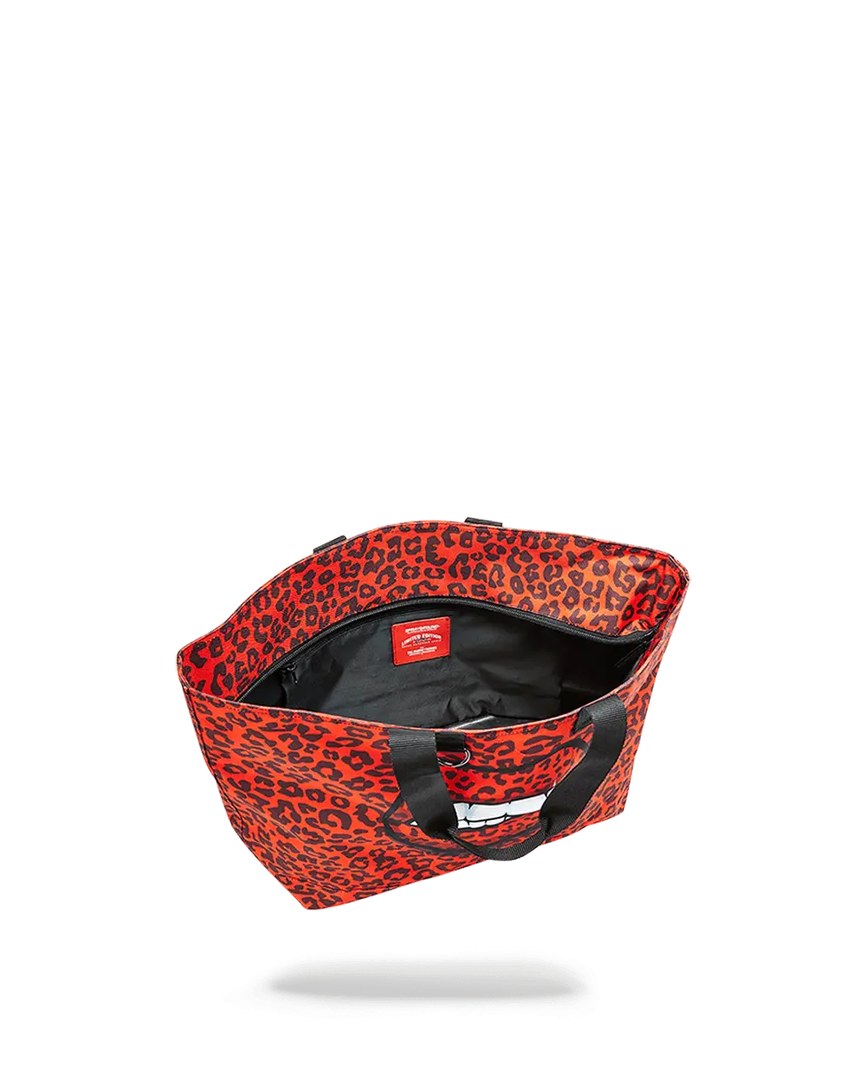 RED LEOPARD LIPS TOTE - Image 3