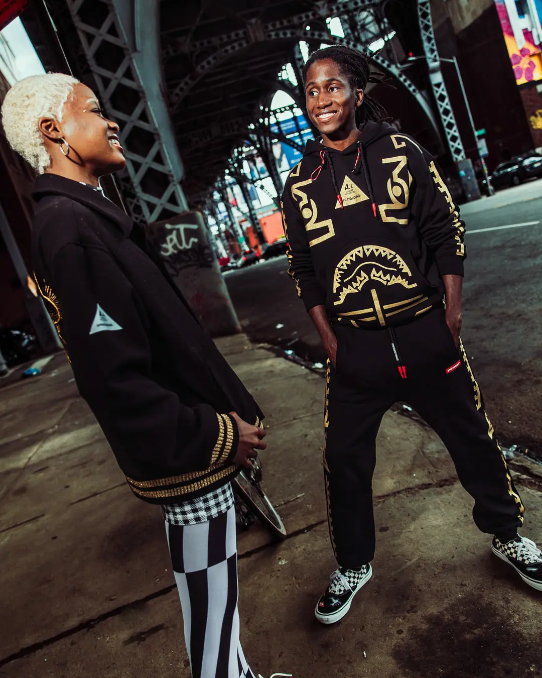 A.I.9 AFRICAN INTELLIGENCE GUILDED LEOPARD - SANDFLOWER COLLAB VARSITY JACKET - Image 13