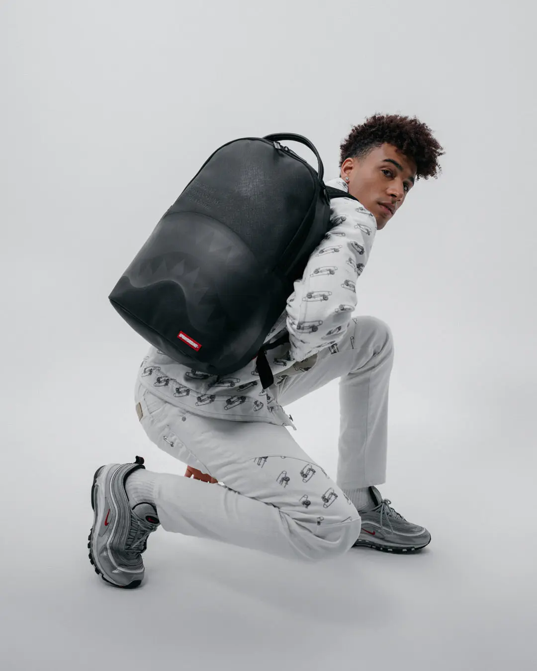 SHARK CENTRAL (BLK ON BLK) BACKPACK (DLXV) - Image 2