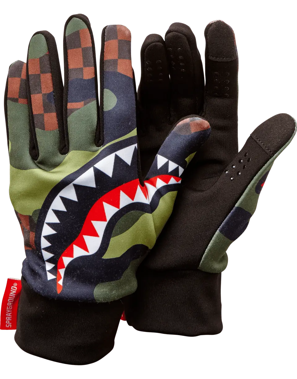 CHECKER CAMO GLOVES - Image 2