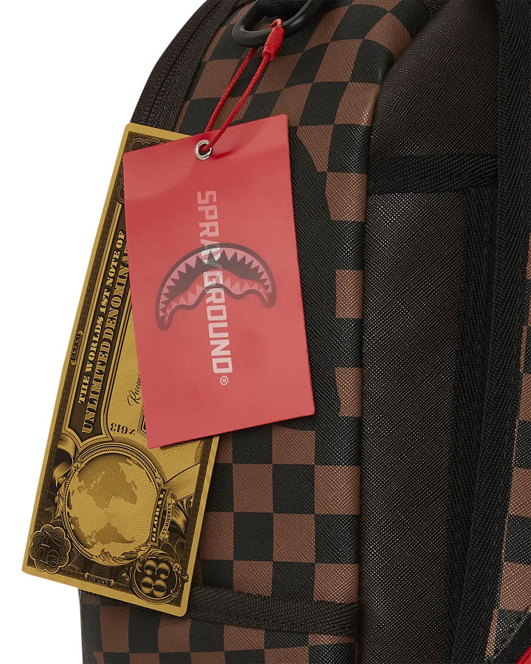 EXTERIOR GOLD ZIP POCKET SHARKS IN PARIS BACKPACK (DLXV) - Image 14