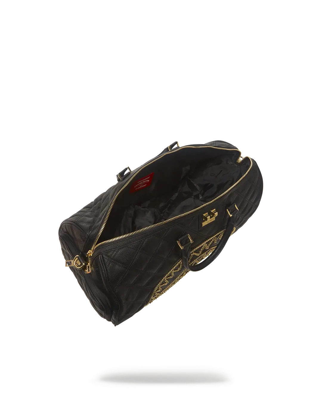 NOIR QUILT GOLD CHAIN SHARK DUFFLE - Image 9