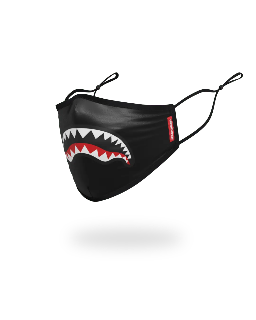 ADULT SHARK LOGO (BLACK) FORM-FITTING FACE MASK - Image 2