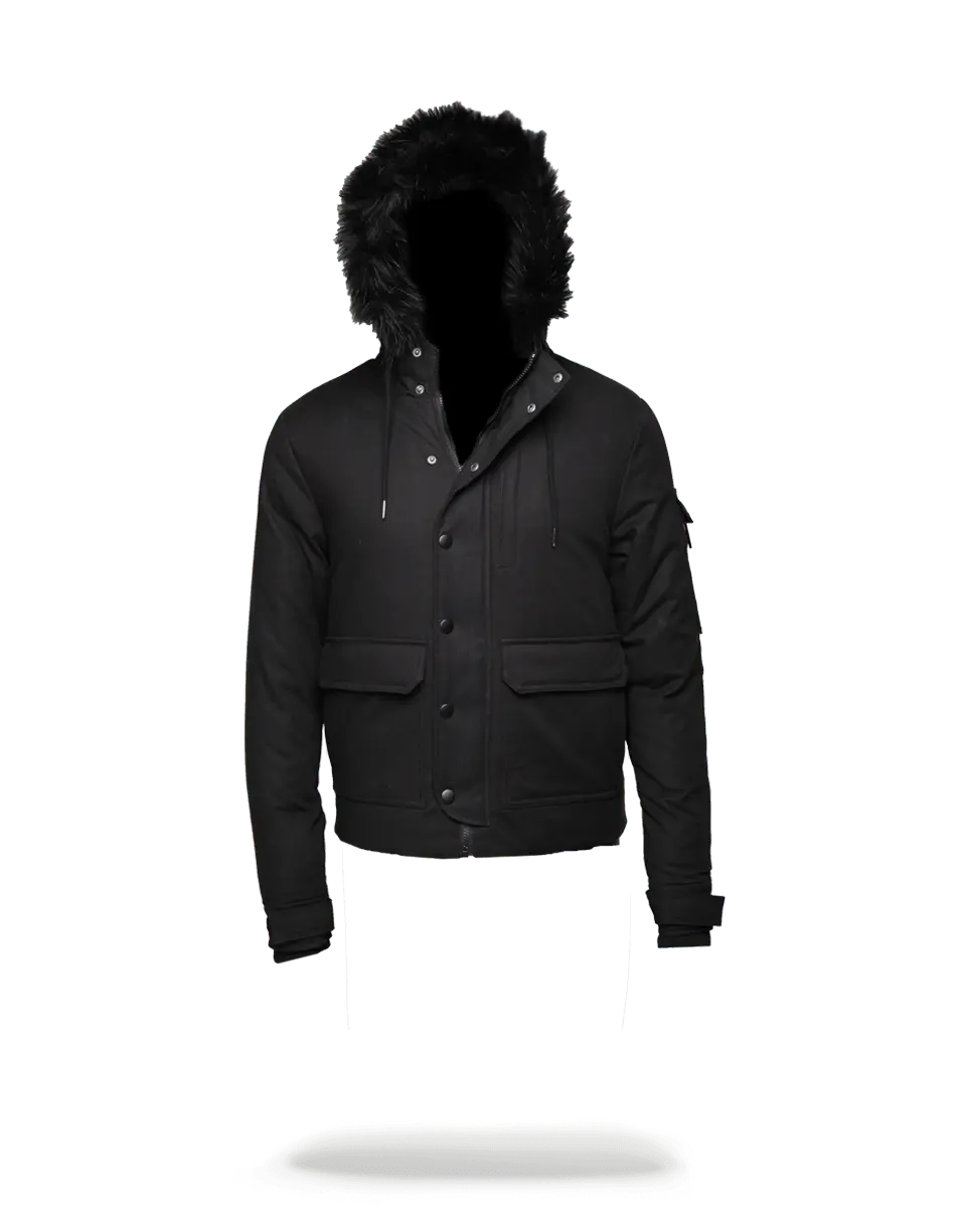 SOLID BLACK CHOPPER JACKET