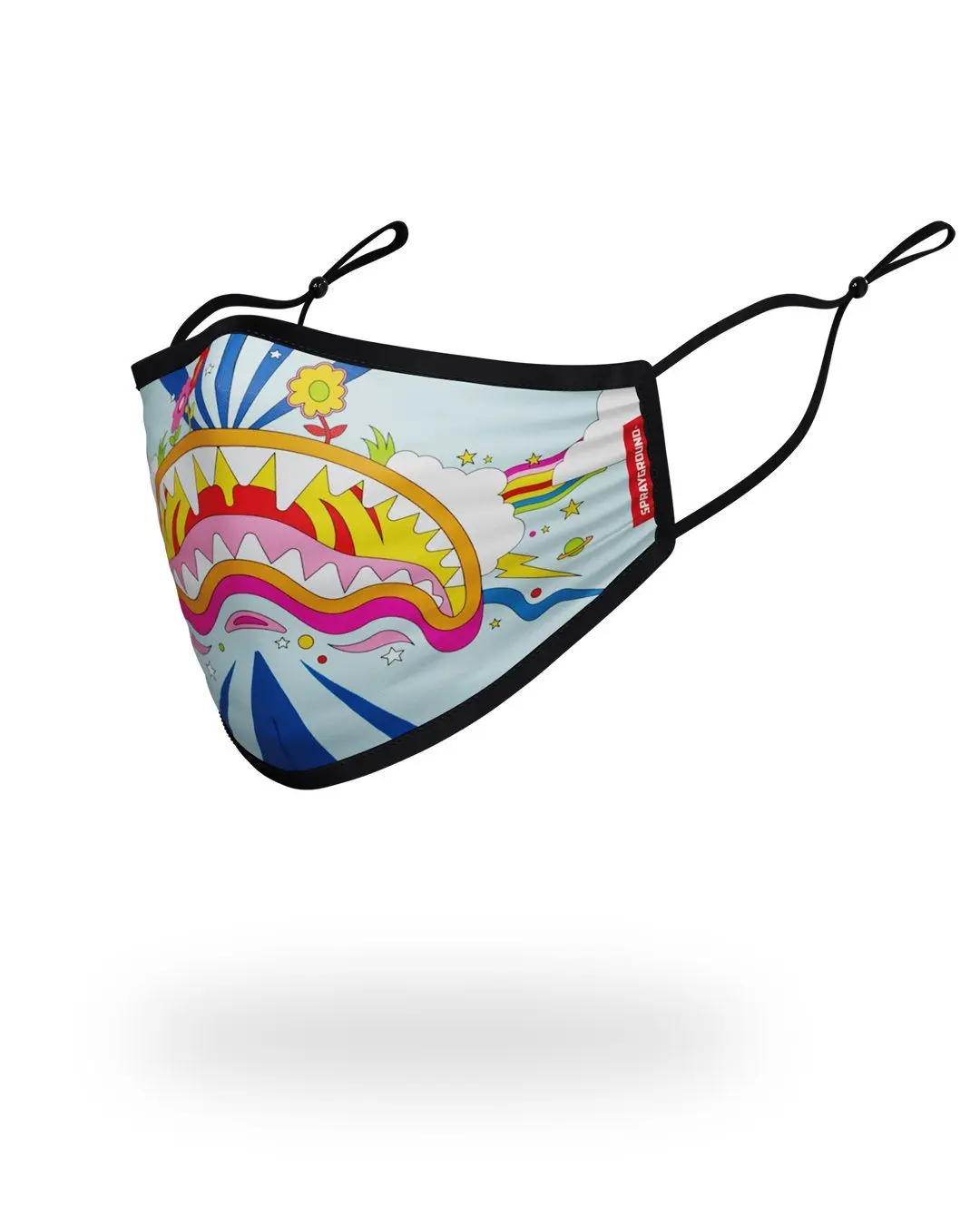 ADULT GROOVY SHARK FORM FITTING FACE MASK - Image 2