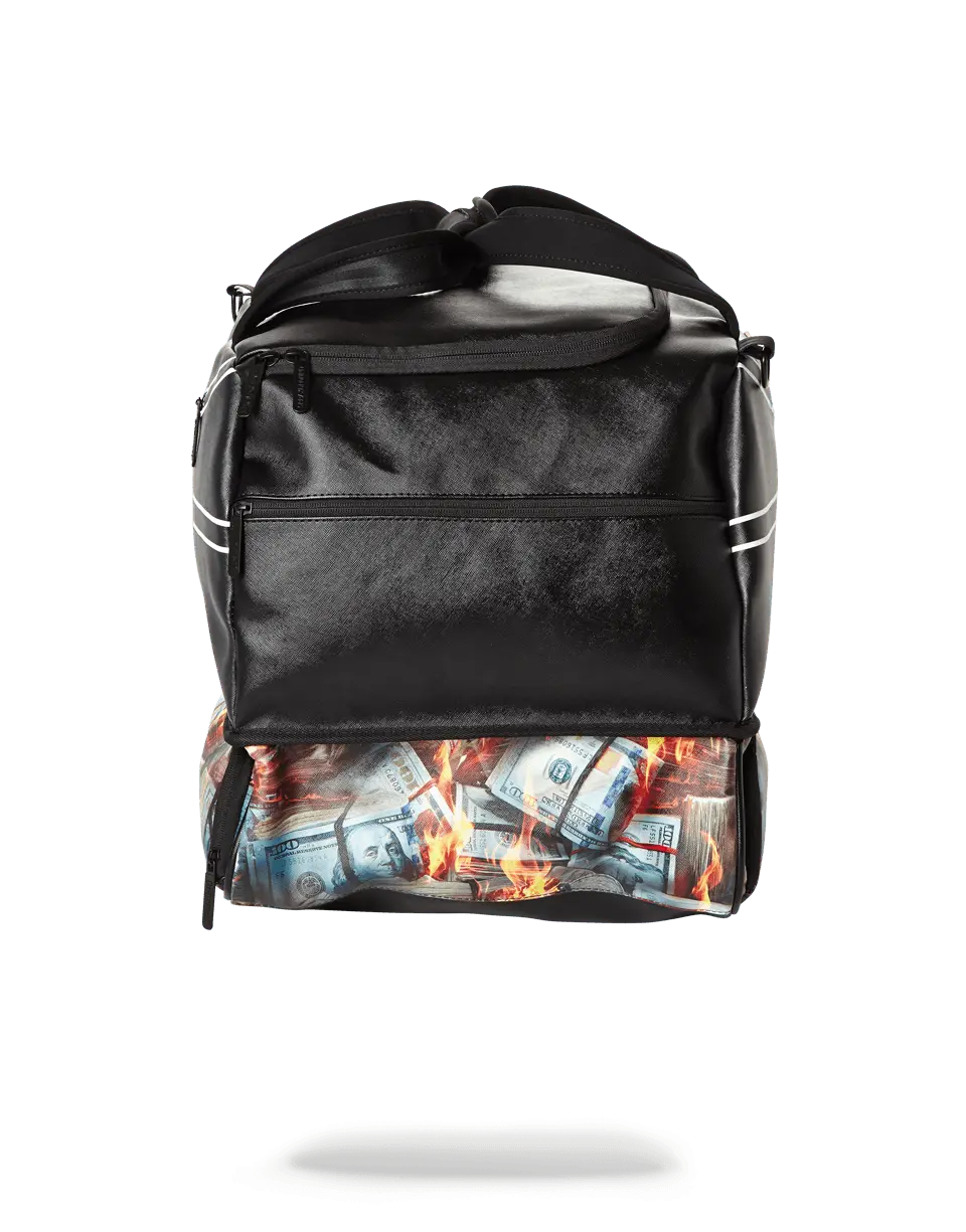 SPALDING X SPRAYGROUND FIRE MONEY SNEAKER DUFFEL - Image 4