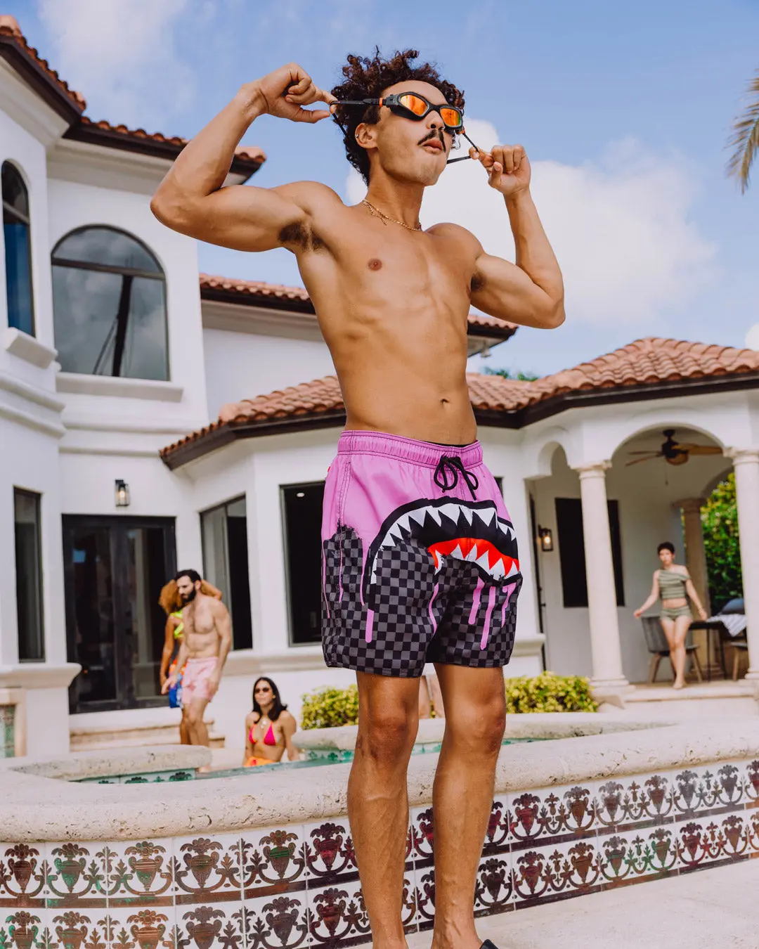 OCEAN DRIP CHECK SWIM SHORT - Image 2