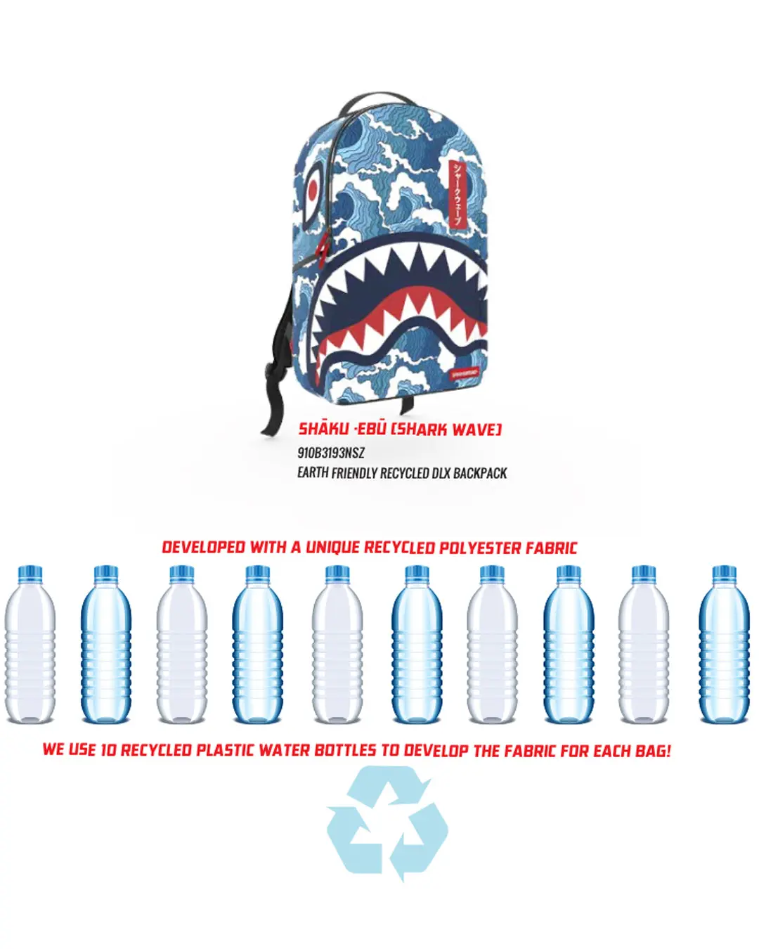 THE SHARK WAVE (Made From 100% Recycled Plastic Bottles From The Ocean) - Image 11