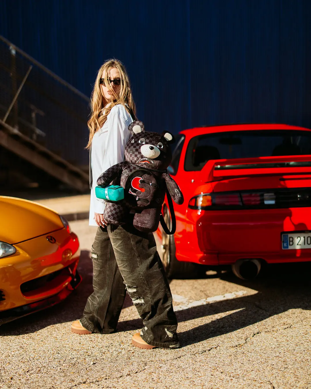 SPEED SHARK SIDE SWIPE MONEYBEAR TEDDY BEAR BACKPACK - Image 8