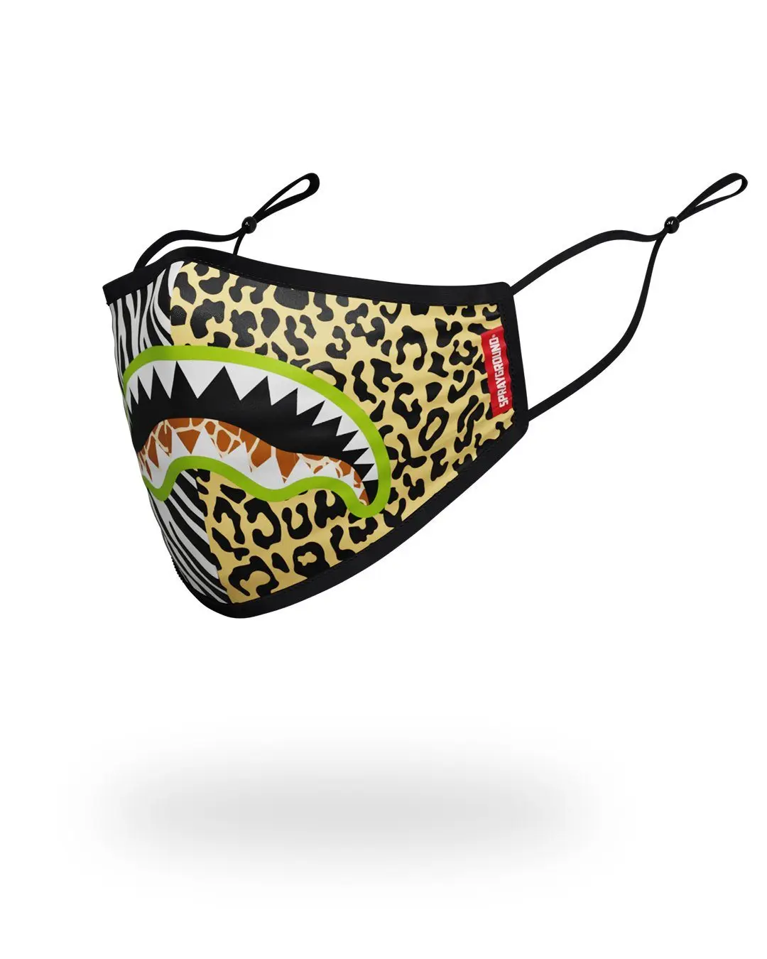 ADULT SAFARI SHARK FORM FITTING FACE MASK - Image 2