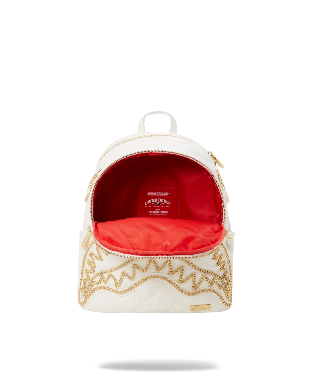 RIVIERA LE BLANC GOLD CHAIN SHARK SAVAGE BACKPACK - Image 14
